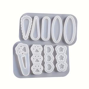 TEMU 2개 실리콘 레진 몰드 - DIY 헤어클립, 펜던트, 액세서리 & 홈데코용 (고양이 발톱, 하트, 별, 꽃, 나비, 