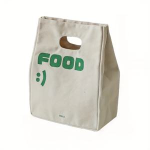 TEMU 1개 휴대용 알루미늄 호일 라이너 보온 도시락 가방 - 직장, 학교, 캠핑용 방수 및 신선도 유지 캔버스 피크닉백 (식품 접촉 금지)