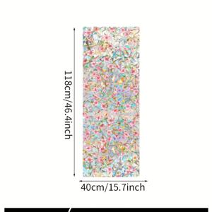 TEMU 1개 40cm*118cm PVC 정전기 창문 필름, 선캐처, 홈 & 주방 용품/홈 데코/창문 액세서리/유리 스티커, 복숭아 꽃 녹색 식물 패턴 유리 스티커, 양면 컬러 무접착, 정전기 접착, 햇빛 반사 효과, 탈부착 가능 및 재사용 가능. 홈 장식, 유리 꾸미기, 거실 창문, 침실, 욕실, 주방 도어 장식에 적합