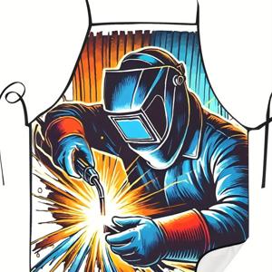 TEMU 전기 용접용 조절식 요리 앞치마, 모든 사람에게 적합, 힙합 스타일, 100가지 디자인
