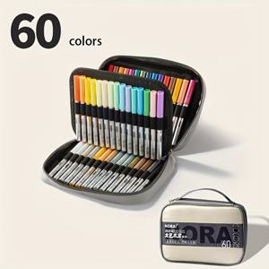 TEMU 36/48/60/80/120개 세트 생동감 넘치는 소프트 팁 아트 펜, 돌, 유리, 세라믹, 부활절 달걀, 금속, 나무 등 표면 장식에 완벽한 학기 시작 시즌 필수품