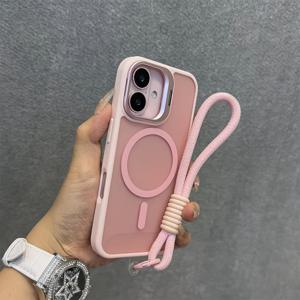 TEMU 아이폰 16, 15, 14 플러스, 13, 12 미니 및 11 프로 맥스용 호환되는 매트 메탈 렌즈 홀더와 레니어드 폰 케이스, 자기식 와이어리스 충전 커버를 특징으로 합니다.|아이폰케이스