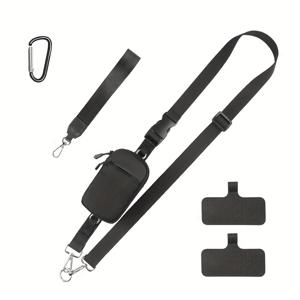 TEMU 휴대폰 끈 + 짧은 로프 + 동전 지갑, 모든 휴대폰 보호 케이스, 컵 홀더, 숄더백, 벨트 클립, 일상 사용에 적합 - 크리스마스 선물