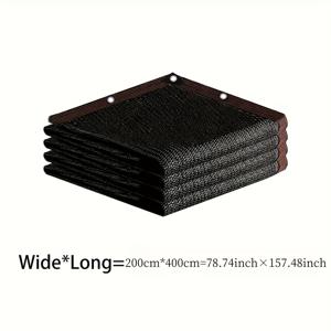 TEMU 초대형 멀티 사이즈 햇빛 가리개 세일 - 블랙, 산업용 PE 소재, 97% 차광율 및 찢김 방지 디자인, 커뮤니티 활동 센터 전용! 노인을 위한 편안한 공간 제공. #야외 차광망