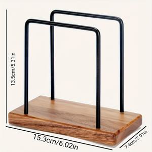 TEMU 우아한 스테인리스 스틸 냅킨 홀더 - 욕실, 침실, 거실 카운터탑용 모던 직사각형 티슈 보관대, 내구성 있는 목재 마감, 현대적 디자인, 천연 나무 느낌