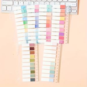 TEMU 반투명 PET 끈끈이 메모지 6개입, 접착식 반투명 플라스틱 메모, 사무용품 인덱스 스티커, 재사용 가능한 메모