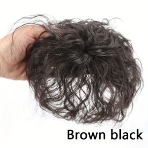 TEMU 여성용 클립인 헤어 토퍼 - 자연스러운 볼륨감 있는 컬리 웨이브, 얇은 머리카락에 쉽게 사용 가능한 포니테일 익스텐션, 매일과 특별한 날을 위한 우아한 블랙 웨이비 스타일, 이벤트 헤어스타일 부스트, 코른 퍼밍 스타일, 가벼운 헤어피스, 패션러버를 위한 세련된 헤어클립