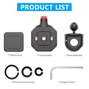 TEMU 폰 홀더 퀵 릴리스 강화 전기 자전거 핸들바 마운트, 범용 방수 모바일 폰 스탠드