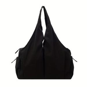 TEMU 일본식 아티스틱 숄더백, 신선하고 심플한 대용량 나일론 캐주얼 토트백, 다양한 컬러