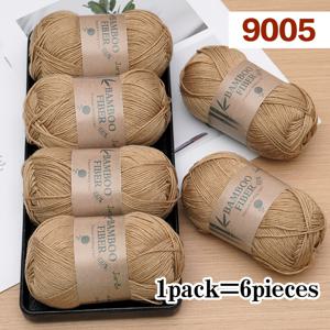 TEMU 100% 대나무 섬유로 제작된 고급스러운 털실 6개 세트. 통기성이 좋고 편안하며, 코바늘 뜨개질, 티셔츠 뜨개질, 숄, 스카프, 스웨터 뜨개질에 적합하며, 손뜨개질 필수품. 부드럽고 매끄럽습니다.