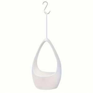 TEMU 1개 중량용 자동 급수 행잉 플랜터 - 실외용 방청 타원형 플라스틱 뿌리 시스템, 난초, 착생식물, 고사리용 행잉 바스켓