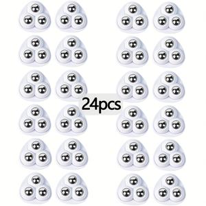 TEMU 24개 자체 접착식 회전 휠, DIY 프로젝트용, 내구성 강한 스핀 베어링, 부드러운 360° 회전, 캐비닛, 가구, 소형 차량용 컴팩트 이동식 발 - 쉬운 설치, 나사/접착제 불필요 (사용에 이상적)