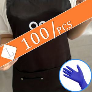 TEMU 100팩 스타리 퍼플 일회용 나이트릴 장갑, S/M/L 사이즈, 무분말 및 무라텍스, 가정용 청소 - 주방 설거지 - 네일 살롱 - 펫 그루밍, 세련된 가정용 장갑