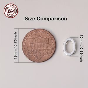 TEMU 2개/세트 정품 S 스털링 실버 쥬얼리 클라스프 – 오벌 스프링 & 랍스터 트랩, 소형 10mm x 7mm 사이즈, 핸드메이드 DIY 팔찌와 목걸이 제작에 필수 액세서리|은목걸이