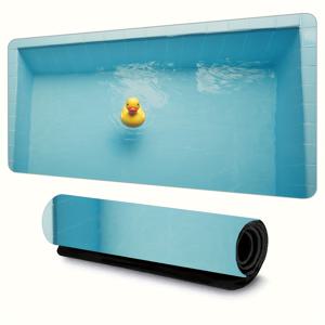 TEMU 귀여운 오리 테마 미끄럼 방지 게이밍 마우스 패드, 고무 재질, 가정 및 사무실에서 모두 사용하기에 완벽합니다. 게이머와 전문가 모두에게 훌륭한 선물 선택이며, 내구성이 뛰어나고 스타일리시한 디자인을 특징으로 하여 작업 공간을 향상시키기에 이상적입니다.