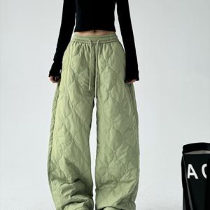 TEMU 우아한 디렉셔널 스타일 여성 빈티지 가을/겨울 따뜻한 바지, 트라우저, 포켓이 있는 포근한 와이드 레그 팬츠, 스키용 하렘 팬츠|냉장고바지|빈티지|바지