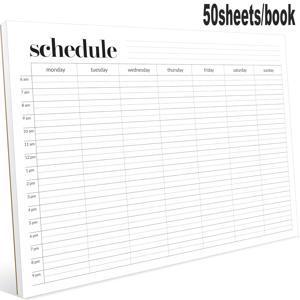 TEMU 50페이지 주간 플래너 노트북 - A4 사이즈, 날짜 없음, 찢어내기 페이지, 가정 및 사무실 사용에 적합, 중요한 이벤트 표시, 미래의 주간 계획을 쉽게 세우기, 주간 스케줄 정리, 홈 오거건화, 디자인, 내구성 있는 커버, 사무직 근로자