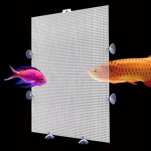 TEMU 3개 조절 가능한 재사용 가능 수조 분리 패널 - 견고한 플라스틱 느낌의 물고기 격리 장벽, 견고한 프레임 스타일, 투명한 측면, 민물/바닷물 수조 호환 (도구 없이 설치 가능)