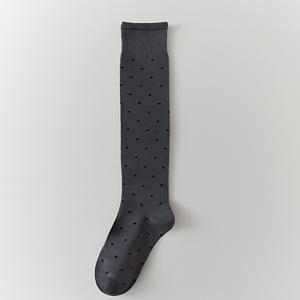 TEMU 일본 스타일 여성용 폴카 도트 무릎 양말, 사계절 다용도 롱 양말, 빈티지 한국 스타일 라운드 도트 스택드 양말