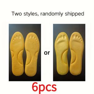 TEMU 6개 스펀지 겨울 따뜻한 깔창 | 뛰어난 보온성, 부드럽고 편안함, 캐주얼 신발, 스포츠 신발 및 스노우 부츠에 적합, 남녀공용, 플러시 질감, 편안함과 안정성을 향상, 추운 날씨에 이상적