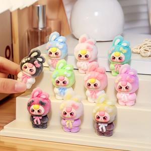 TEMU 도파민 색상 및 표정의 귀여운 플러시 그라데이션 데스크탑 장식품 - 부드러운 파스텔 색상 (핑크, 그린, 옐로우, 퍼플, 오렌지, 레드, 브라운, 라이트, 다크, 라이트 그린, 다크 그린, 라이트 퍼플, 다크 퍼플, 라이트 오렌지)