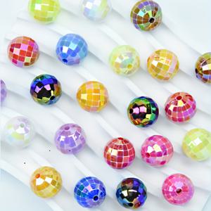 TEMU 30개 16mm 직구 장식 쿠션 비즈 면처리 도금 장식 비즈 고급 디스코 비즈 귀여운 디스코볼 DIY 액세서리 팔찌 만들기 폰 체인 키체인 가방 장식 볼펜 쿠션 비즈, 키체인 장식,스타일리시 비즈,UV 코팅 비즈,광택 비즈,공예용 비즈,패션 ,주얼리 제작자