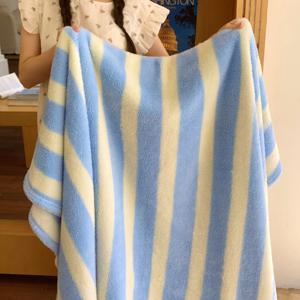 TEMU 프린트 플리스 담요 1개, 부드럽고 피부 친화적, 침실, 소파에 적합, 싱글 또는 더블 사용 가능, 에어컨 담요, 낮잠 담요, 사계절용, 세탁기 사용 가능|이불|소파|쇼파침대