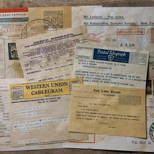 TEMU 디텍티브 테마 콜라주를 위한 빈티지 스타일 손글씨 영어 종이 3개 세트 (통장 및 봉투 포함). 스크랩북, 저널링 및 다양한 공예 프로젝트에 적합합니다.