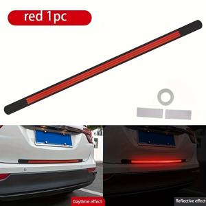TEMU 자동차 범퍼 반사 스트립, 후면 트렁크 스크래치 방지 장식 스트립, 범퍼 장식 스트립 액세서리, 멀티컬러 회전형