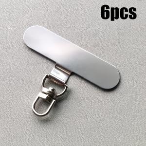 TEMU 6개 360° 회전 스테인리스 스틸 휴대폰 끈 커넥터 | 휴대폰 케이스용 손목 스트랩 후크, 내구성 있는 360° 회전 디자인, 안전한 메탈 클립, 모든 스마트폰과 호환, 세련된 메탈릭 엔드|핸드폰스트랩