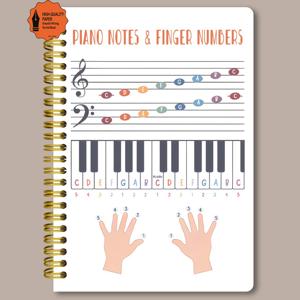 TEMU 5.5X8.3인치의 가벼운 휴대용 악보 책, 피아노 초보자 필수품! 펜타그램과 코딩을 빠르게 찾을 수 있는 노트북, 고품질 필기 용지 특징