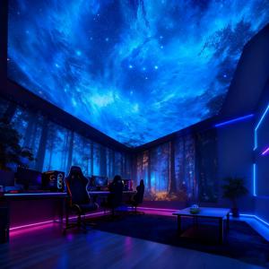 TEMU LED 리모컨 별이 빛나는 하늘 프로젝터 - 7가지 색상 전환, 간편한 사용을 위한 USB 전원, 안심을 위한 36V 안전 작동, 은하수 효과를 위한 블랙 앰비언트 조명, 침실에 맞는 다양한 색상 선택 가능, 야간 조명 및 장식용 조명 기능 결합