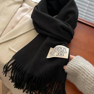 TEMU 플러스 사이즈 - 좁은 스몰 스카프 숄, 유럽 및 미국 여성들을 위한 클래식하고 편리한 데일리 따뜻한 액세서리|스카프