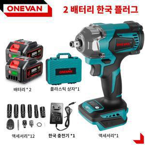 TEMU ONEVAN 1200N.m 고토크 고출력 임팩 렌치 전동 충격 렌치 브러시리스 모터 ，무선 드릴 및 스크루드라이버 대용량 이온 배터리 다용도 전력 도구
