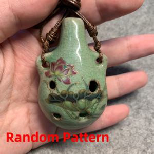 TEMU 1개 수제 고대 중국 오카리나 - 전통 악기, 장식 목걸이 펜던트 또는 가정/사무실 장식 - 라이트/티얼 - 정데전 공예 - 음악 애호가 및 수집가를 위한 이상적인 중국 도자기 선물 - 문화 장식