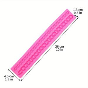 TEMU 1개 체인 레이스 몰딩 액상 실리콘 몰드 - 재사용 가능한 유연한 식품 등급 실리콘 베이킹, 초콜릿, 폴리머 클레이 공예용 - 베이킹 & DIY 케이크 장식 도구 (할로윈, 크리스마스, 이스터, 추수감사절), 축제 공예 용품 | 러스틱 디자인 | 내구성 있는 공예 도구, 실리콘 베이킹 몰드