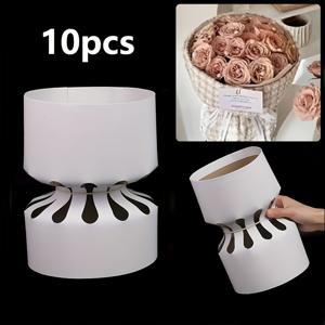 TEMU 트럼펫 부케 모양 조각 10개 세트: 350G 튼튼한 골판지로 제작된 사각 받침대 - 발렌타인데이 또는 특별한 행사에 이상적