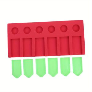 TEMU 페인팅 용품을 위한 6칸 정리 트레이, 레드 EVA 폼 디자인. 아트 키트용 다수의 보트, 도구 및 라인스톤 보관 용기 보관에 이상적입니다.