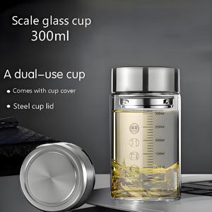 TEMU 차를 끓이는 데 사용되는 내열 유리컵 1개, 휴대용 차량 장착형 야외용 스케일 포함, 우유병, 필터링 핫워터, 콜드워터 컵, 투명한 물기구, 커피잔 용기, 스포츠 워터보틀, 누수 방지 맥주 음료컵