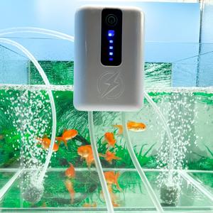 TEMU 수족관용 충전식 리튬 배터리 에어 펌프, 5-200 갤런 어항에 적합, 생쥐미용 휴대용 에어레이터, 야외 낚시 및 물고기 운반에 이상적, 낚시용 산소 펌프