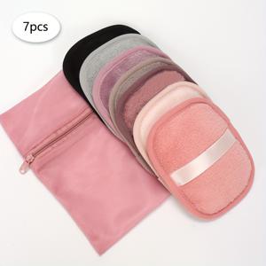 TEMU 클렌징 메이크업 리무버 티슈 + 클리닝 메시 7/14개 세트, 세탁기 사용 가능, 재사용 가능한 메이크업 리무버 도구, 얼굴 세척 가능, 클렌징, 메이크업, 모든 피부 타입에 적합