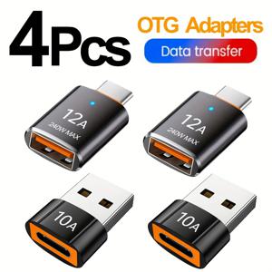 TEMU 4pcs (2pcs A TO C+2pcs C TO A) USB C OTG 어댑터 HUB OTG 어댑터, 유형 C/USB를 USB/유형 C OTG 어댑터로 PC 노트북 Xiaomi를 samsung용으로 변환합니다.