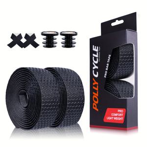 TEMU 허니콤 핸들바 테이프, 미끄럼 방지 충격 흡수 PU + EVA 자전거 그립 테이프, 방수 땀방지 바 테이프, 로드 & 그레이블 바이크용, 장거리 라이딩