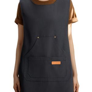 TEMU 1개 헤비듀티 작업 앞치마 - 조절 가능한 스냅 어깨끈, 멀티포켓 디자인, 민소매 루즈핏 (건축·요리·공예·정원용), 남녀 공용, 사계절 사용 가능, 내구성 강한 소재, DIY 애호가를 위한 기능적 디자인