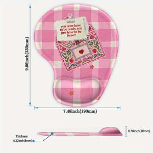 TEMU 1개 마우스 패드, 손목 보호 기능 포함 | 봉투 패턴, 인체공학적 디자인, 간편한 타이핑, 홈 오피스 및 서재 책상에 적합, 생생한 데스크탑 장식