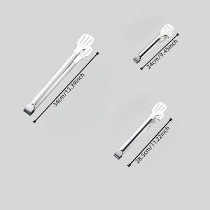 TEMU 3pcs 스테인리스 스틸 집게 & 주방 클램프 세트! 내열성, 미끄럼 방지 BBQ 도구 - 생선/스테이크/버거 뒤집기, 샐러드/파스타/면 요리, 토스트 굽기, 뷔페 새우·문어·게용