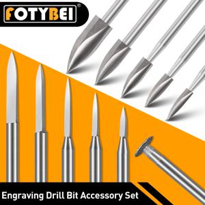 TEMU 3mm 생크가 특징인 조각 드릴 비트 11개 세트. 목공 애호가 및 취미 생활자에게 적합하며, 섬세한 목재 디자인 및 패턴을 간편하게 제작할 수 있습니다.