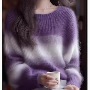 TEMU 여성용 우아한 스웨터 - 긴소매 라운드넥 폴로버, 컬러 블록, 부드럽고 따뜻한 가을/겨울 스웨터, 시크한 데일리 & 포멀룩 - 여성 패션 탑, 오피스, 파티, 여성 스웨터