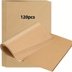TEMU 23Cm*33Cm/120개입 논스틱 미리 재단된 무漂白 베이킹 파스퍼먼트 라이너, 오븐, 에어프라이어, 바베큐, 빵, 케이크 조리에 적합, 쿼터 시트 팬에 이상적 (120개입)|에어프라이어
