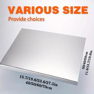 TEMU 1개 대형 두꺼운 스테인리스 스틸 도마 | 모던하고 사용하기 쉬운 실버 직사각형, 접이식, 세척 용이, 주방 요리, 가족 모임, 야외 캠핑, 주방 추가, 실험실, 수공예, 크리스마스/할로윈에 적합